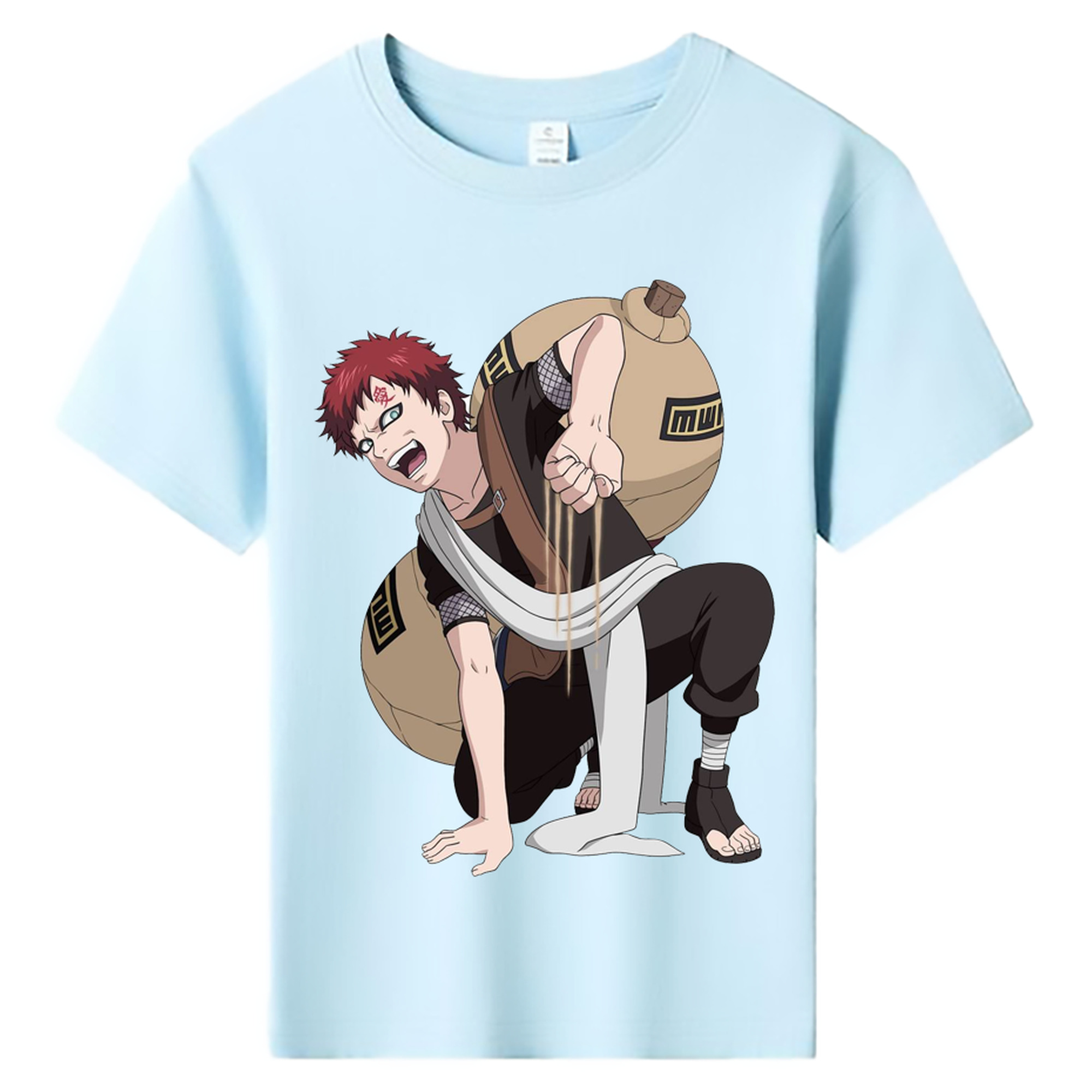 （画像用） NARUTO -ナルト- ガアラ Gaara 綿100％キッズTシャツ（フロントプリント）